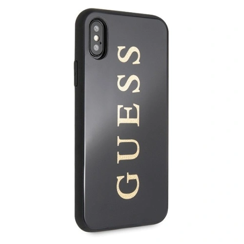 Etui Guess GUHCPXTGGGBK Apple iPhone X/XS czarny/black hard case Classic Double Layer Glitter