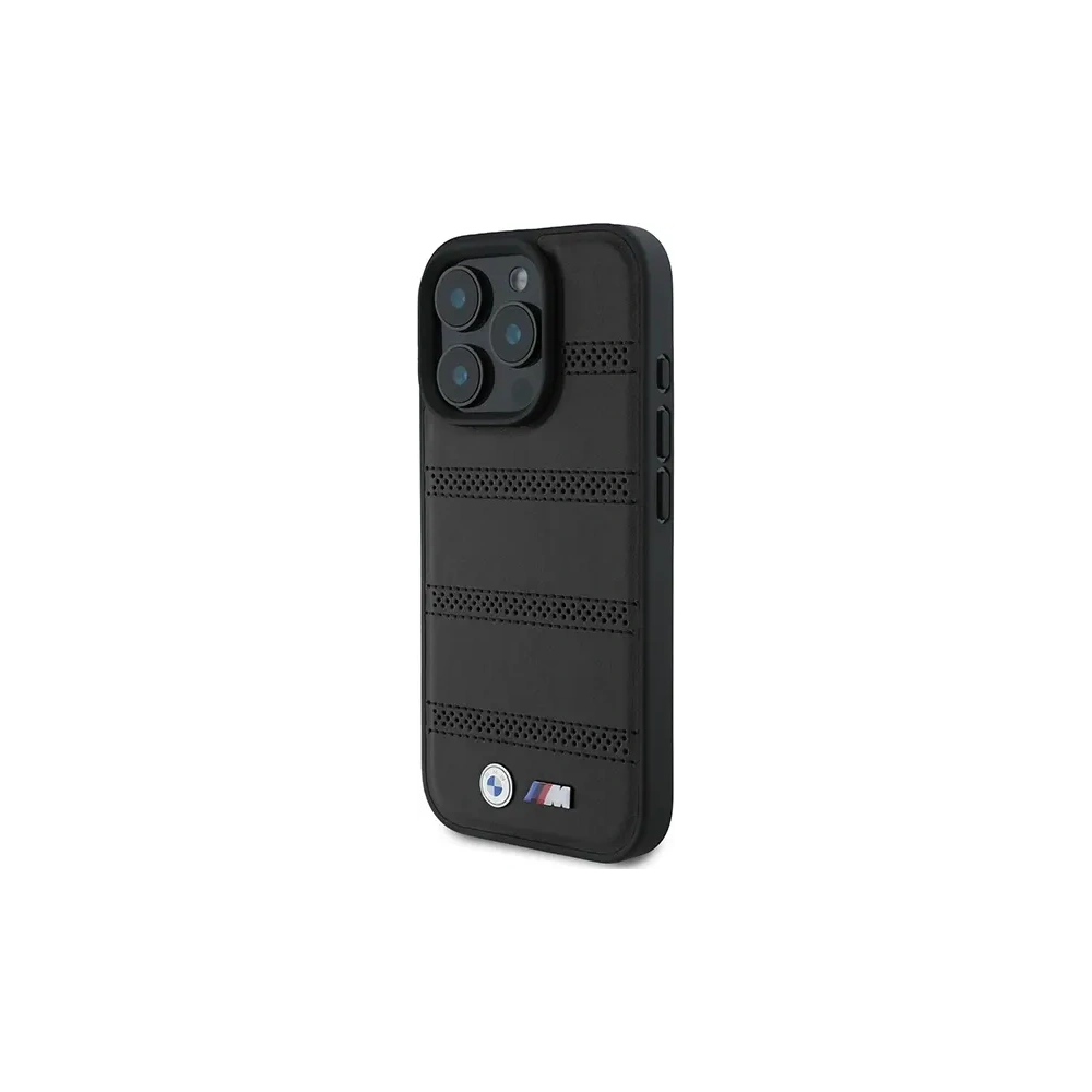 Hurtownia GSM - Etui BMW BMHMP16L23PUSPK Apple iPhone 16 Pro hardcase M Perforated And Stitched Line MagSafe czarny/black - BMW696 - {ean13} - Hurt