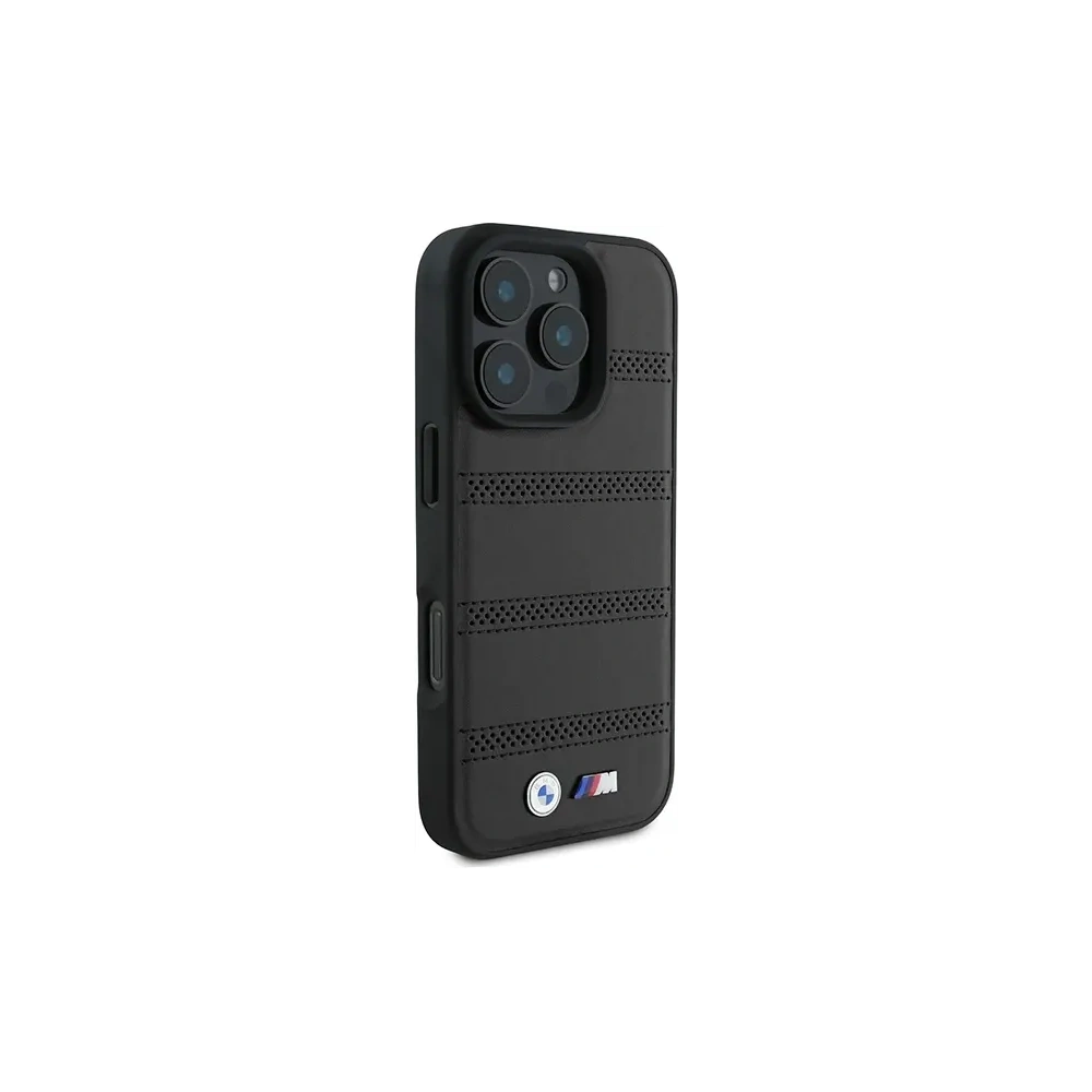 Hurtownia GSM - Etui BMW BMHMP16L23PUSPK Apple iPhone 16 Pro hardcase M Perforated And Stitched Line MagSafe czarny/black - BMW696 - {ean13} - Hurt