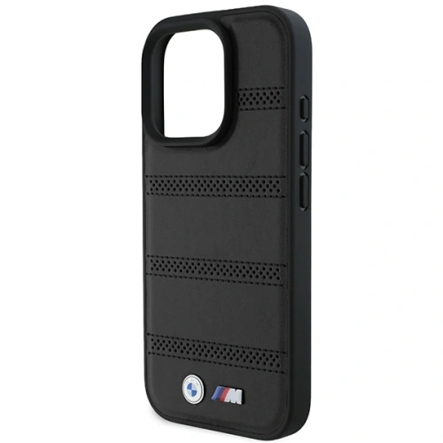 Etui BMW BMHMP16L23PUSPK Apple iPhone 16 Pro hardcase M Perforated And Stitched Line MagSafe czarny/black