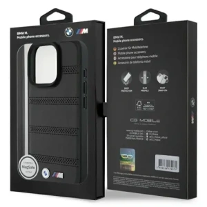 Hurtownia GSM - Etui BMW BMHMP16L23PUSPK Apple iPhone 16 Pro hardcase M Perforated And Stitched Line MagSafe czarny/black - BMW696 - {ean13} - Hurt