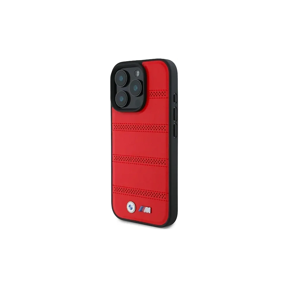 Hurtownia GSM - BMW BMHMP16L23PUSPR Apple iPhone 16 Pro hardcase M perforat și cusut linie MagSafe roșu - BMW697 - {ean13} - Hurt