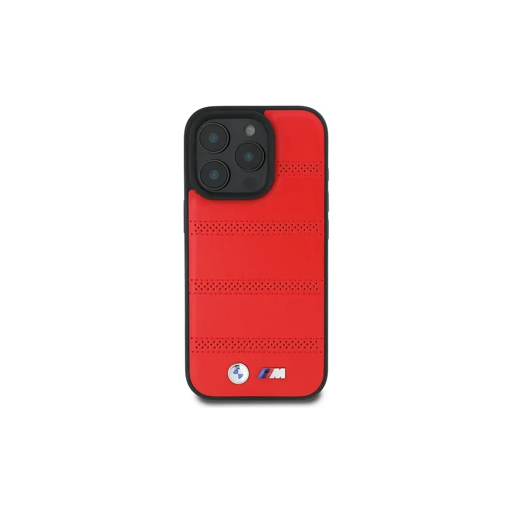 Hurtownia GSM - BMW BMHMP16L23PUSPR Apple iPhone 16 Pro hardcase M perforat și cusut linie MagSafe roșu - BMW697 - {ean13} - Hurt