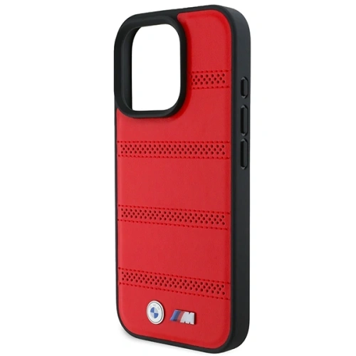Etui BMW BMHMP16L23PUSPR Apple iPhone 16 Pro hardcase M Perforated And Stitched Line MagSafe czerwony/red