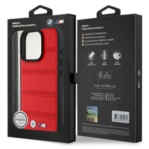 Hurtownia GSM - Etui BMW BMHMP16L23PUSPR Apple iPhone 16 Pro hardcase M Perforated And Stitched Line MagSafe czerwony/red - BMW697 - {ean13} - Hurt