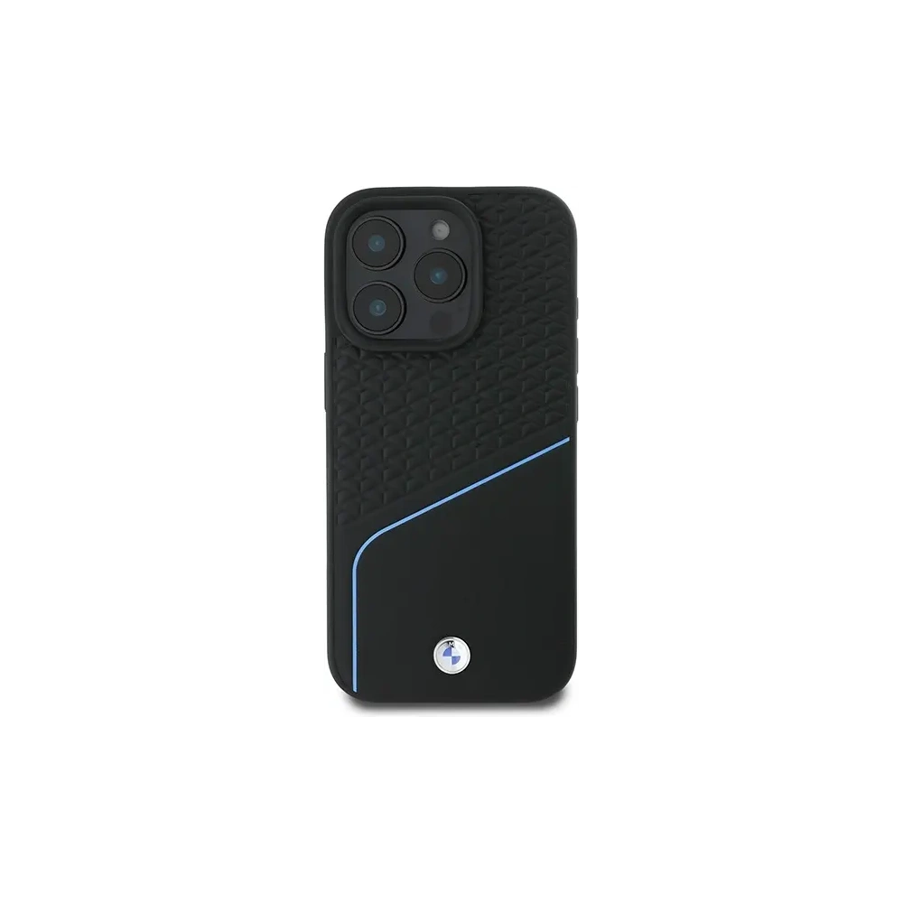 Hurtownia GSM - BMW BMHMP16L23RDCLK Apple iPhone 16 Pro Hardcase Sign Leder Texturiert und Linie MagSafe schwarz - BMW698 - {ean13} - Hurt