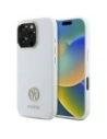 Guess GUHCP16XM4DGPH Apple iPhone 16 Pro Max Hardcase Silikon Logo Strass 4G weiß