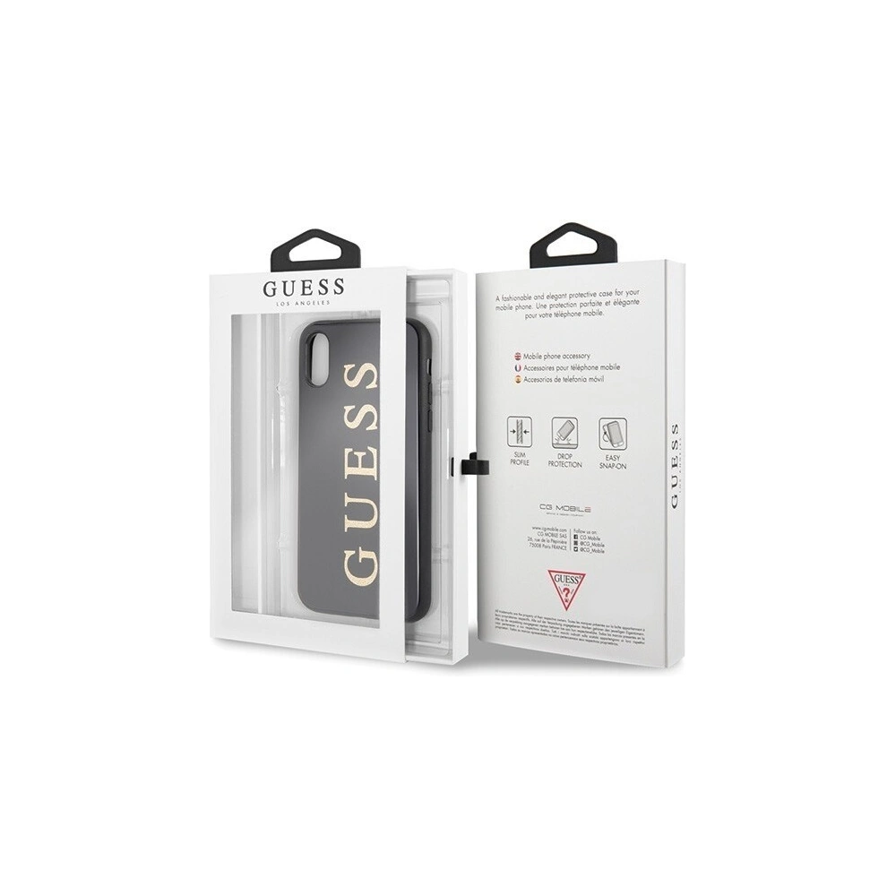 Hurtownia GSM - Etui Guess GUHCPXTGGGBK Apple iPhone X/XS czarny/black hard case Classic Double Layer Glitter - GUE341BLK - {ean13} - Hurt