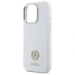 Etui Guess GUHCP16XM4DGPH Apple iPhone 16 Pro Max hardcase Silicone Logo Strass 4G biały/white