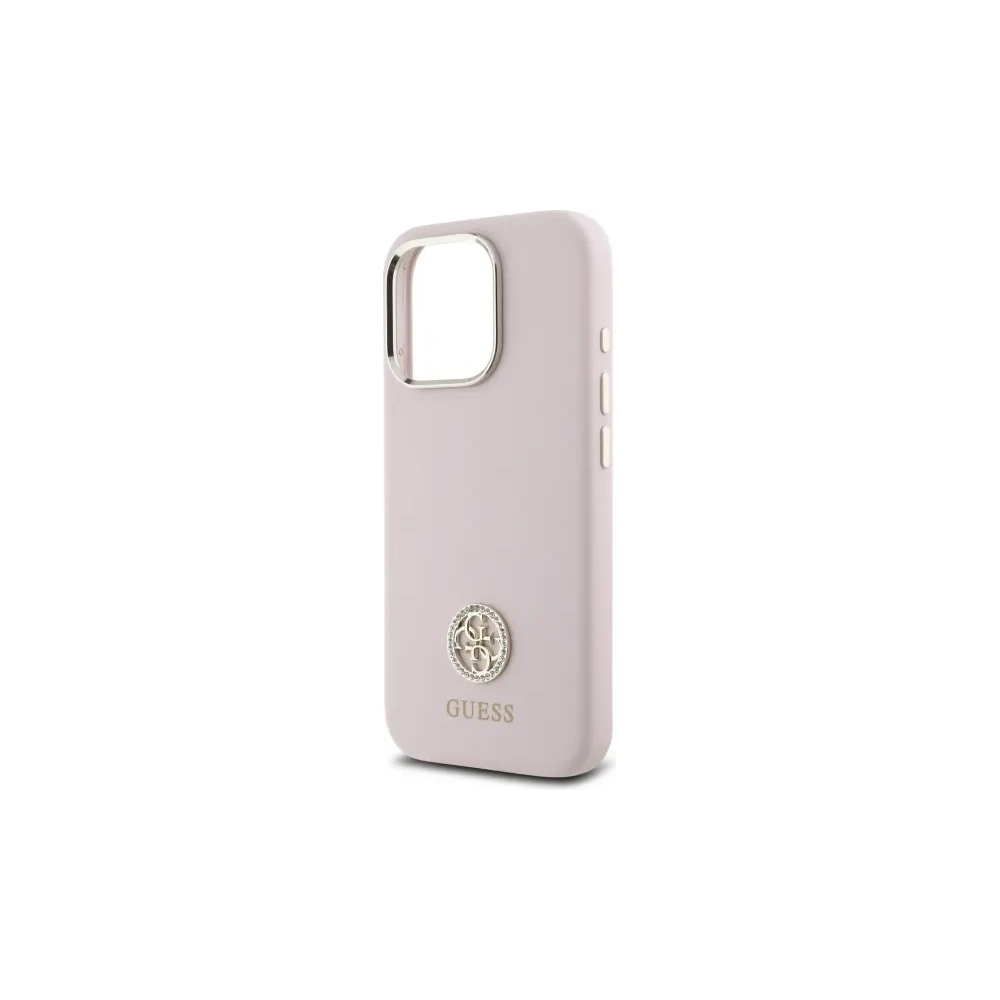 Hurtownia GSM - Guess GUHCP16XM4DGPP Apple iPhone 16 Pro Max hardcase Silicon Logo Strass 4G roz - GUE4112 - {ean13} - Hurt