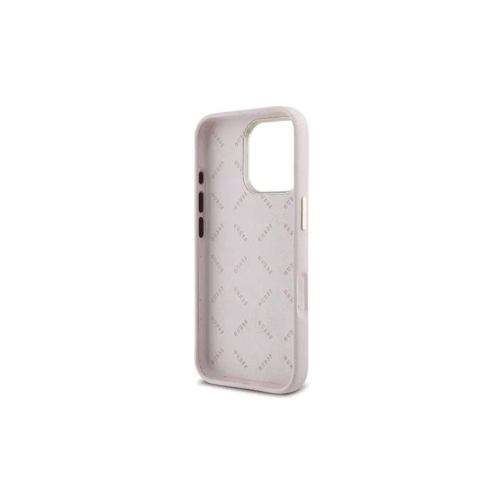Hurtownia GSM - Guess GUHCP16XM4DGPP Apple iPhone 16 Pro Max hardcase Silicon Logo Strass 4G roz - GUE4112 - {ean13} - Hurt