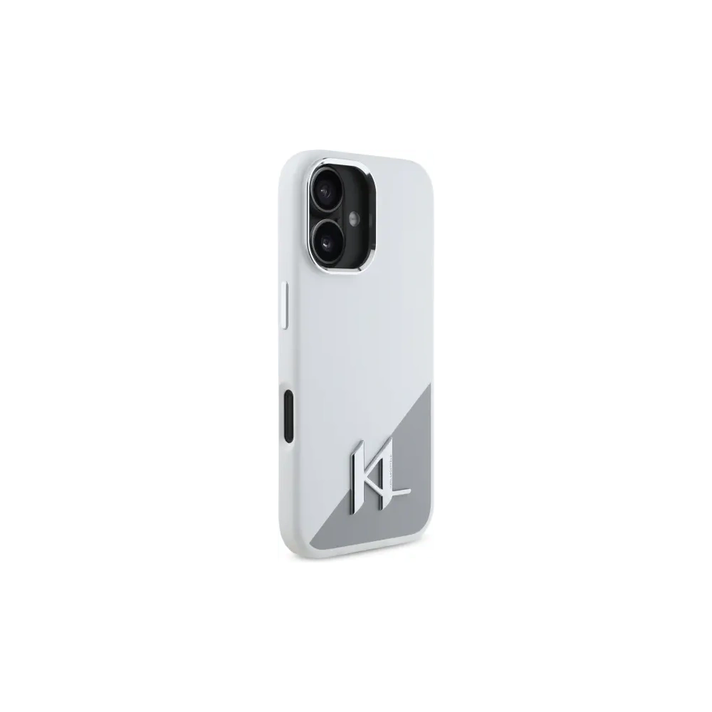 Hurtownia GSM - Etui Karl Lagerfeld KLHMP16SSCMKMPCH Apple iPhone 16 hardcase silikonový počáteční kovový logo MagSafe bílý/white - KLD21807 - {ean13} - Hurt