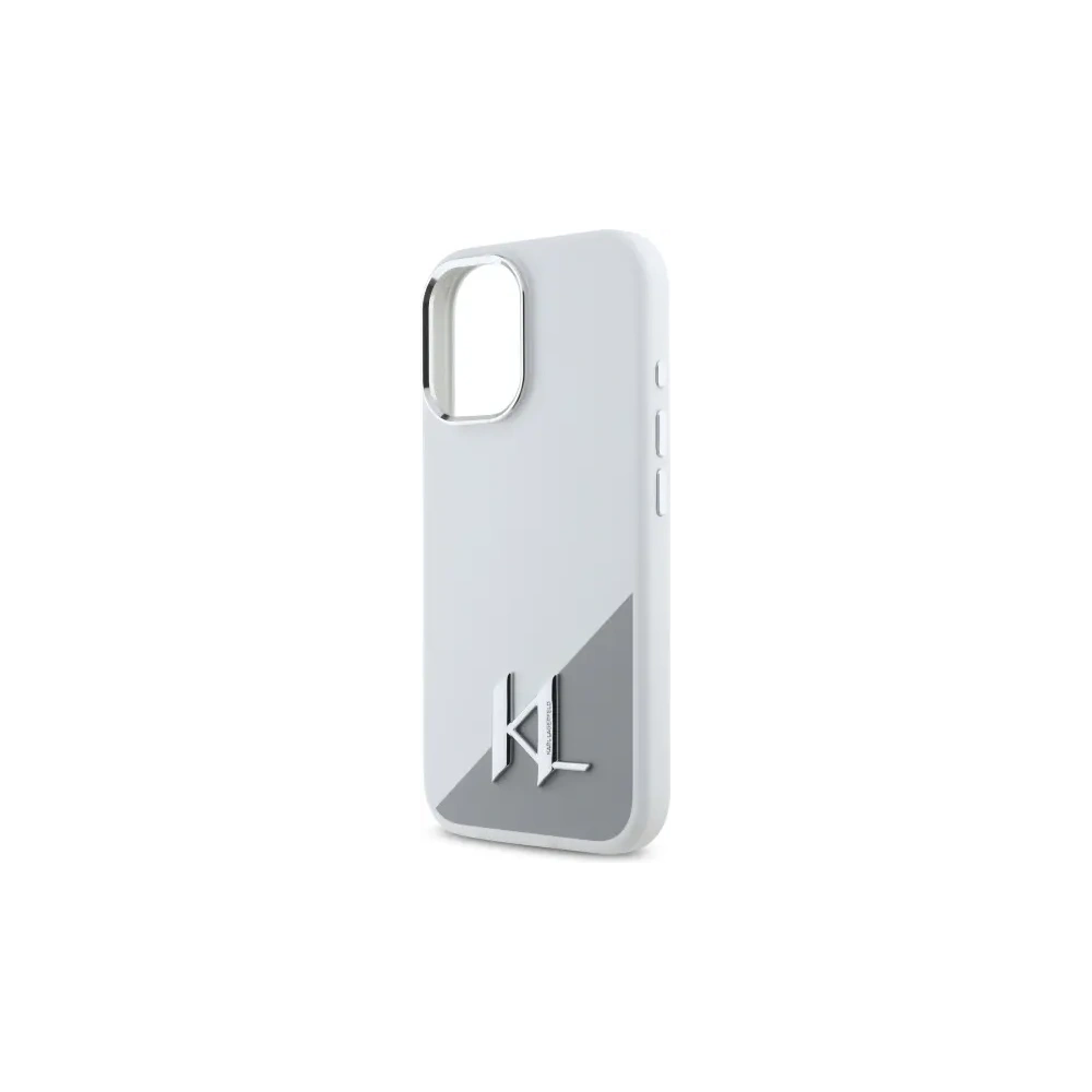 Hurtownia GSM - Etui Karl Lagerfeld KLHMP16SSCMKMPCH Apple iPhone 16 hardcase silikonový počáteční kovový logo MagSafe bílý/white - KLD21807 - {ean13} - Hurt