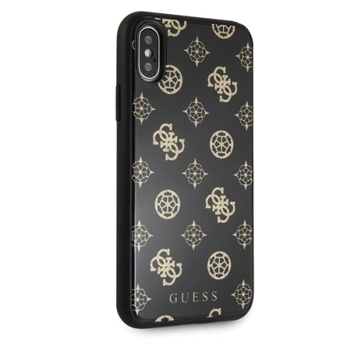 Etui Guess GUHCPXTGGPBK Apple iPhone X/XS czarny/black hard case Peony G Double Layer Glitter