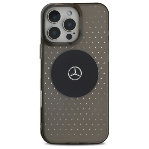 Etui Mercedes MEHMP16L23HCPK Apple iPhone 16 Pro hardcase MB Case Star Pattern MagSafe czarny/black
