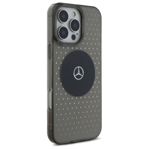 Etui Mercedes MEHMP16L23HCPK Apple iPhone 16 Pro hardcase MB Case Star Pattern MagSafe czarny/black