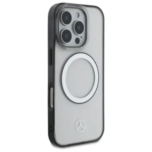 Mercedes MEHMP16L23HUOKC Apple iPhone 16 Pro kemény tok nyomtatott logóval MagSafe átlátszó