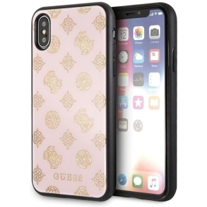 Hurtownia GSM - Etui Guess GUHCPXTGGPLP Apple iPhone X/XS jasnoróżowy/light pink hard case Peony G Double Layer Glitter - GUE343PNK - {ean13} - Hurt