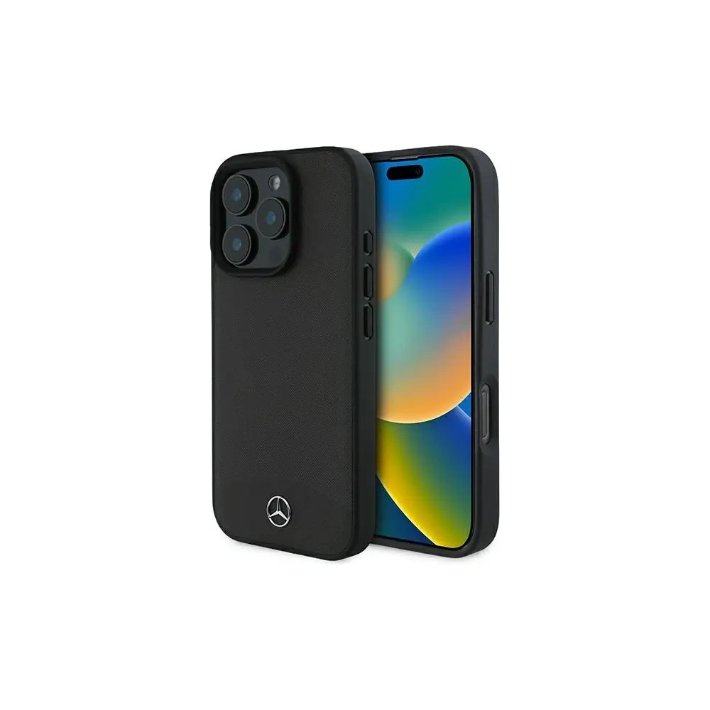Hurtownia GSM - Etui Mercedes MEHMP16L23RBARK Apple iPhone 16 Pro hardcase Textured And Plain Leather MagSafe černý/black - MRS245 - {ean13} - Hurt