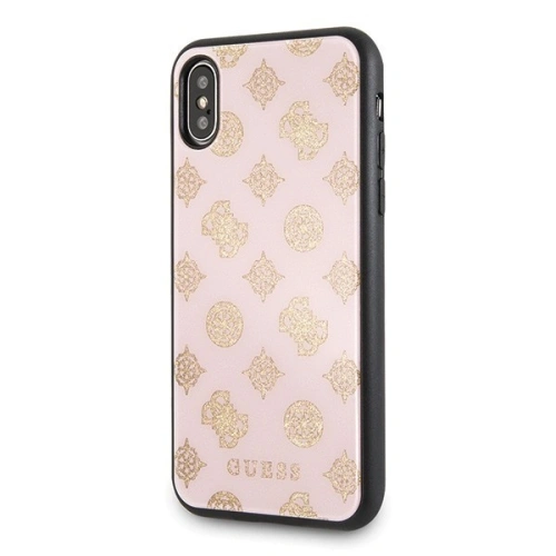 Etui Guess GUHCPXTGGPLP Apple iPhone X/XS jasnoróżowy/light pink hard case Peony G Double Layer Glitter