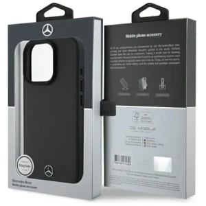 Hurtownia GSM - Etui Mercedes MEHMP16L23RBARK Apple iPhone 16 Pro hardcase Textured And Plain Leather MagSafe czarny/black - MRS245 - {ean13} - Hurt