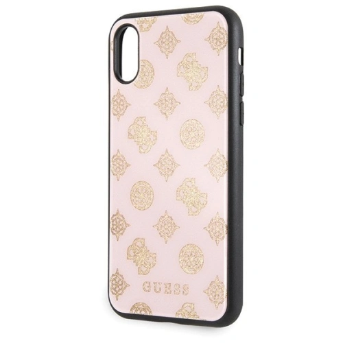 Etui Guess GUHCPXTGGPLP Apple iPhone X/XS jasnoróżowy/light pink hard case Peony G Double Layer Glitter