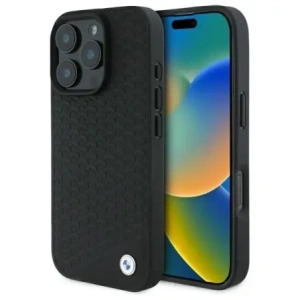Hurtownia GSM - Etui BMW BMHMP16L23RDDK Apple iPhone 16 Pro hardcase Sign Leather Diamond Metal Logo MagSafe černý/black - BMW699 - {ean13} - Hurt