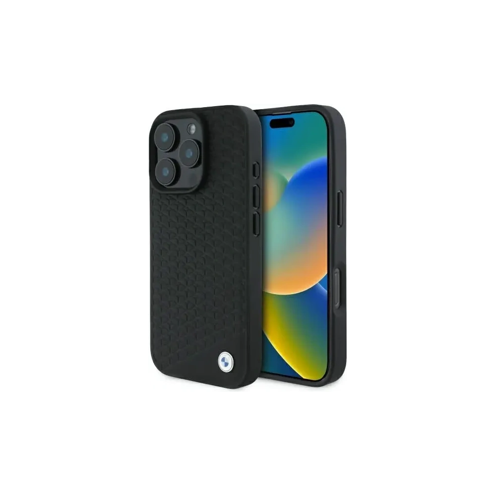 Hurtownia GSM - Etui BMW BMHMP16L23RDDK Apple iPhone 16 Pro hardcase Sign Leather Diamond Metal Logo MagSafe czarny/black - BMW699 - {ean13} - Hurt