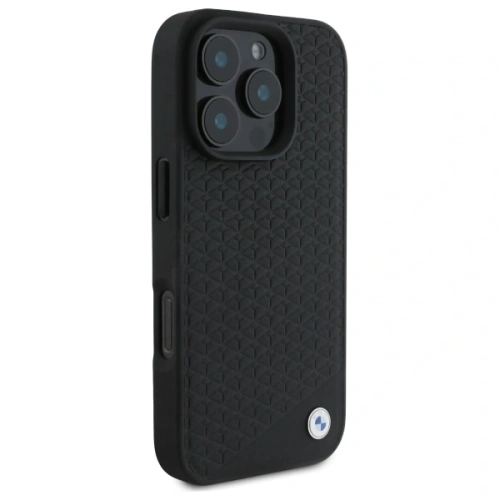 Etui BMW BMHMP16L23RDDK Apple iPhone 16 Pro hardcase Sign Leather Diamond Metal Logo MagSafe czarny/black