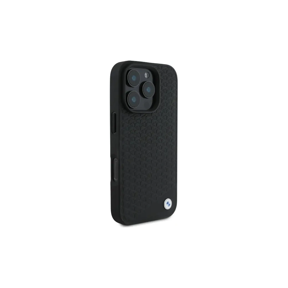 Hurtownia GSM - BMW BMHMP16L23RDDK Apple iPhone 16 Pro carcasă rigidă din piele semnată cu diamant și logo metalic MagSafe negru - BMW699 - {ean13} - Hurt