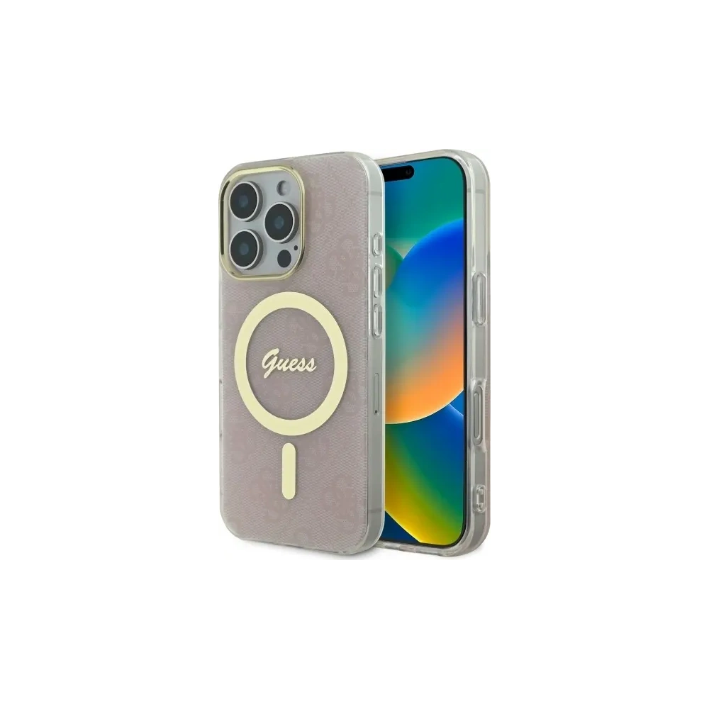 Hurtownia GSM - Etui Guess GUHMP16LH4STP Apple iPhone 16 Pro hardcase IML 4G MagSafe růžový/pink - GUE4116 - {ean13} - Hurt