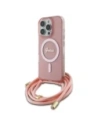 Guess GUHMP16LHCTSGNSP Apple iPhone 16 Pro hardcase Crossbody Cord Script MagSafe pink