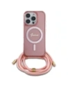 Hurtownia GSM - Guess GUHMP16LHCTSGNSP Apple iPhone 16 Pro Hardcase Crossbody Cord Script MagSafe pink - GUE4117 - {ean13} - Hurt