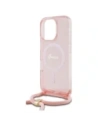 Hurtownia GSM - Etui Guess GUHMP16LHCTSGNSP Apple iPhone 16 Pro hardcase Crossbody Cord Script MagSafe różowy/pink - GUE4117 - {ean13} - Hurt