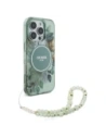 Wholesale Guess GUHMP16LHFWBRCESN Apple iPhone 16 Pro hardcase IML Flowers With Pearl Strap MagSafe green - GUE4118 - {ean13} - Hurt