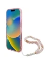 Hurtownia GSM - Etui Guess GUHMP16LHFWBRCESP Apple iPhone 16 Pro hardcase IML Flowers With Pearl Strap MagSafe różowy/pink - GUE4119 - {ean13} - Hurt