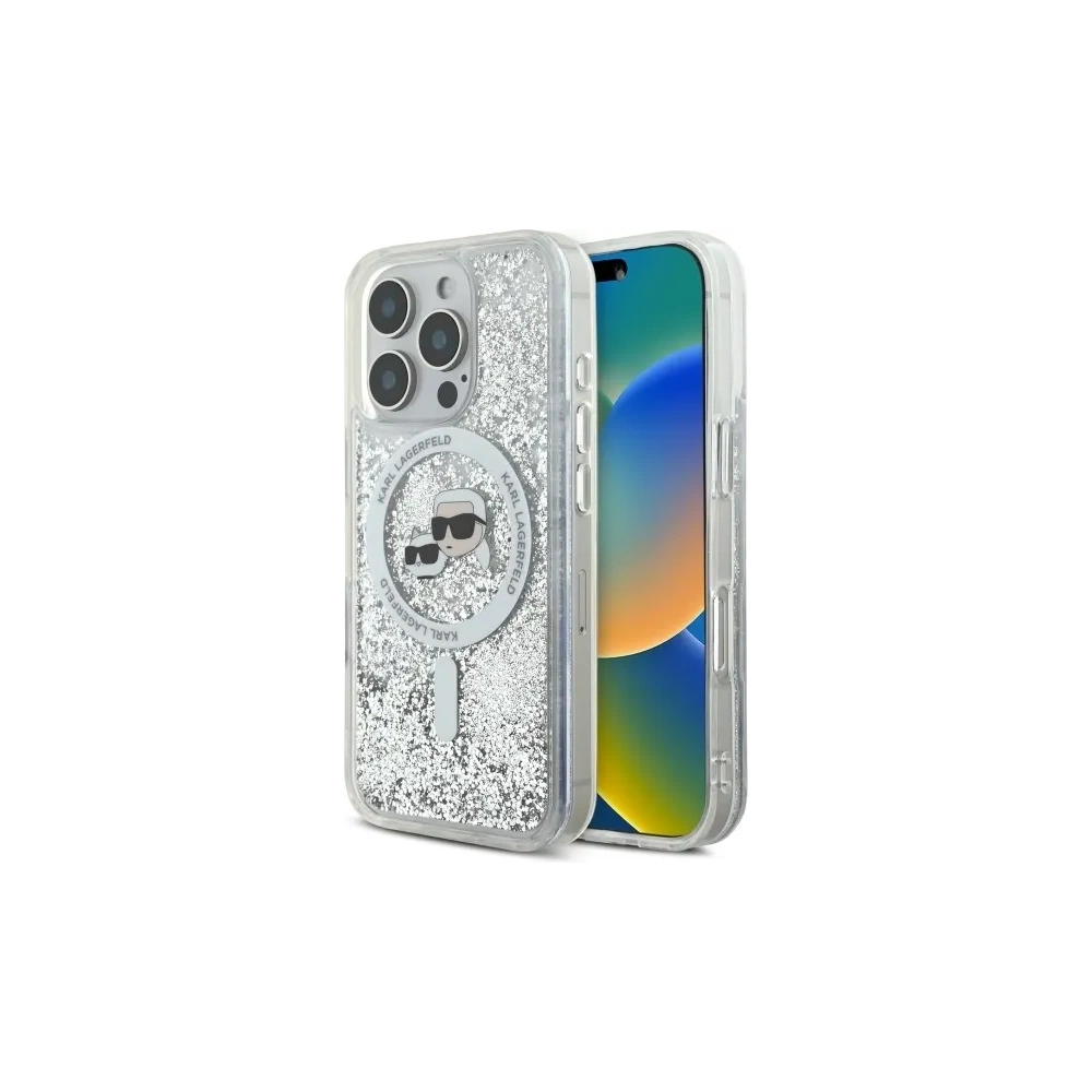 Hurtownia GSM - Karl Lagerfeld KLHMP16XLGKCSGH Apple iPhone 16 Pro Max hardcase Liquid Glitter Karl&Choupette Head MagSafe transparent - KLD21809 - {ean13} - Hurt