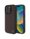 Mercedes MEHMP16L23RBGVR Apple iPhone 16 Pro Hartschale MB Holzimitat-Leder MagSafe rot