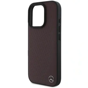 Hurtownia GSM - Etui Mercedes MEHMP16L23RBGVR Apple iPhone 16 Pro hardcase MB Wood Imitation Leather MagSafe czerwony/red - MRS247 - {ean13} - Hurt