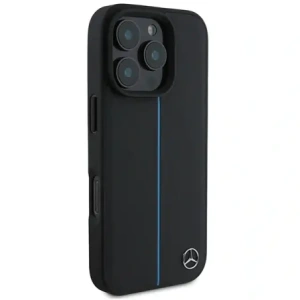 Hurtownia GSM - Etui Mercedes MEHMP16L23RURBK Apple iPhone 16 Pro hardcase MB Blue Line Leather MagSafe czarny/black - MRS249 - {ean13} - Hurt