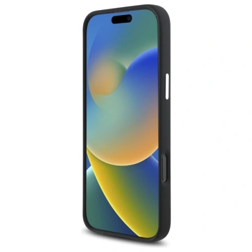 Etui Mercedes MEHMP16L23SUGDK Apple iPhone 16 Pro hardcase Silicone Tonal Logo Wood Pattern MagSafe czarny/black