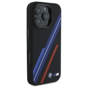Hurtownia GSM - Etui BMW BMHMP16L23SSPK Apple iPhone 16 Pro hardcase Silicone Random Lines MagSafe czarny/black - BMW702 - {ean13} - Hurt