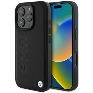 Hurtownia GSM - Etui BMW BMHMP16LSLLBK Apple iPhone 16 Pro hardcase Leather Hot Stamp MagSafe czarny/black - BMW703 - {ean13} - Hurt