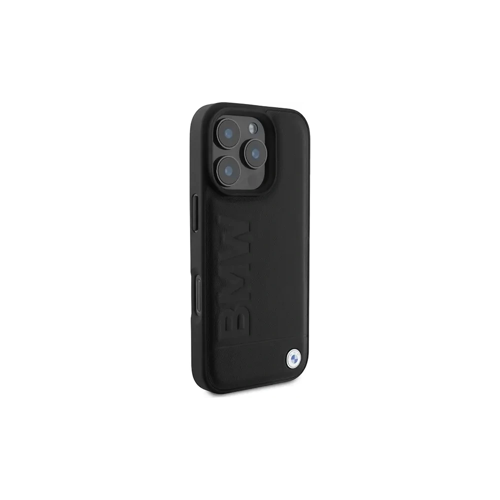 Hurtownia GSM - Etui BMW BMHMP16LSLLBK Apple iPhone 16 Pro hardcase Leather Hot Stamp MagSafe czarny/black - BMW703 - {ean13} - Hurt