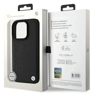 Hurtownia GSM - Etui BMW BMHMP16LSLLBK Apple iPhone 16 Pro hardcase Leather Hot Stamp MagSafe czarny/black - BMW703 - {ean13} - Hurt
