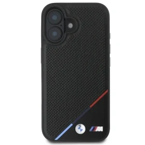 Hurtownia GSM - Etui BMW BMHMP16S23PUPDK Apple iPhone 16 hardcase M Perforated Tricolor Line MagSafe czarny/black - BMW705 - {ean13} - Hurt