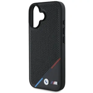 Hurtownia GSM - Etui BMW BMHMP16S23PUPDK Apple iPhone 16 hardcase M Perforated Tricolor Line MagSafe czarny/black - BMW705 - {ean13} - Hurt