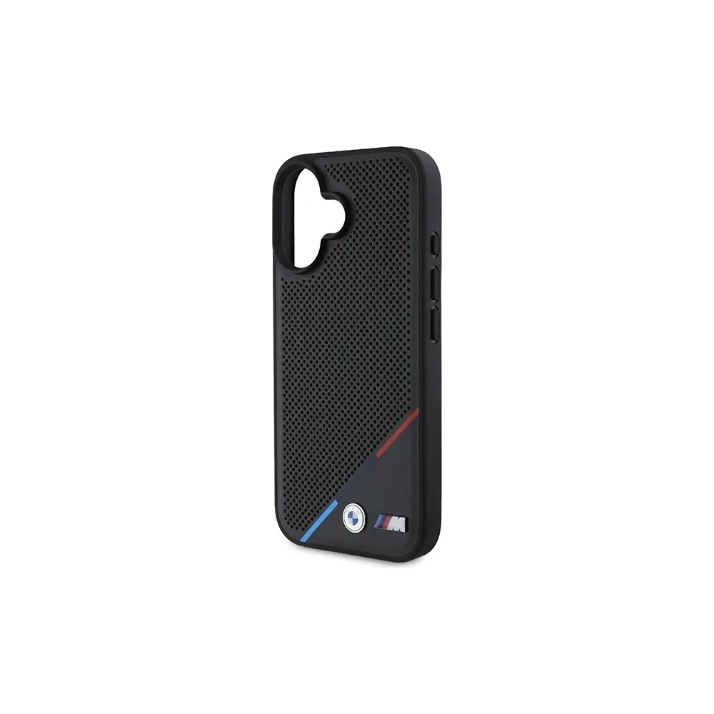 Hurtownia GSM - Etui BMW BMHMP16S23PUPDK Apple iPhone 16 hardcase M Perforated Tricolor Line MagSafe černý/black - BMW705 - {ean13} - Hurt