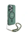 Hurtownia GSM - Etui Guess GUHMP16LHGCRELSA Apple iPhone 16 Pro hardcase IML Glitter s perlovým popruhem MagSafe zelený/green - GUE4121 - {ean13} - Hurt