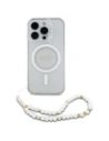 Hurtownia GSM - Guess GUHMP16LHGCRELST Apple iPhone 16 Pro husă tare IML Glitter cu curea din perlă MagSafe transparentă - GUE4123 - {ean13} - Hurt